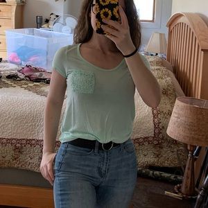 Lace back tie t-shirt